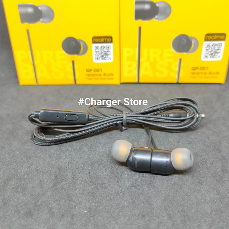 Headset Handsfree Realme Buds Magnetik ORIGINAL Stereo BASS