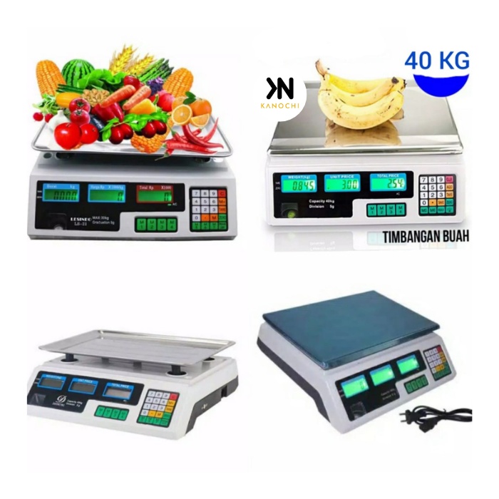 Timbangan Buah Digital 40KG Digital Scale Double Display