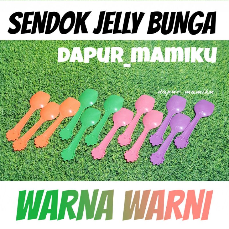 DAPURMAMIKU ( Sendok jelly Warna ) sendok agar bunga sendok puding warna pudding sendok eskrim es krim sendok ice cream