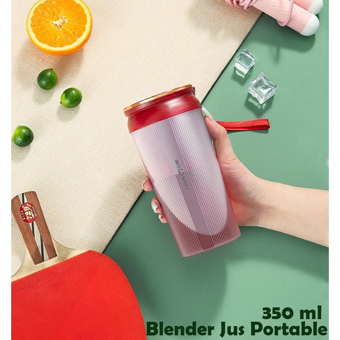 Blender Portable Mini Chopper 350ml Juicer Buah Dan Sayur 2 Mata Pisau