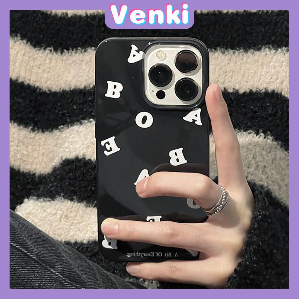 Case iPhone 14 Pro Max Soft TPU Candy Case Creative Letters Glossy Black Case Camera Protection Shockproof For iPhone 13 12 11 Plus Pro Max 7 Plus X XR