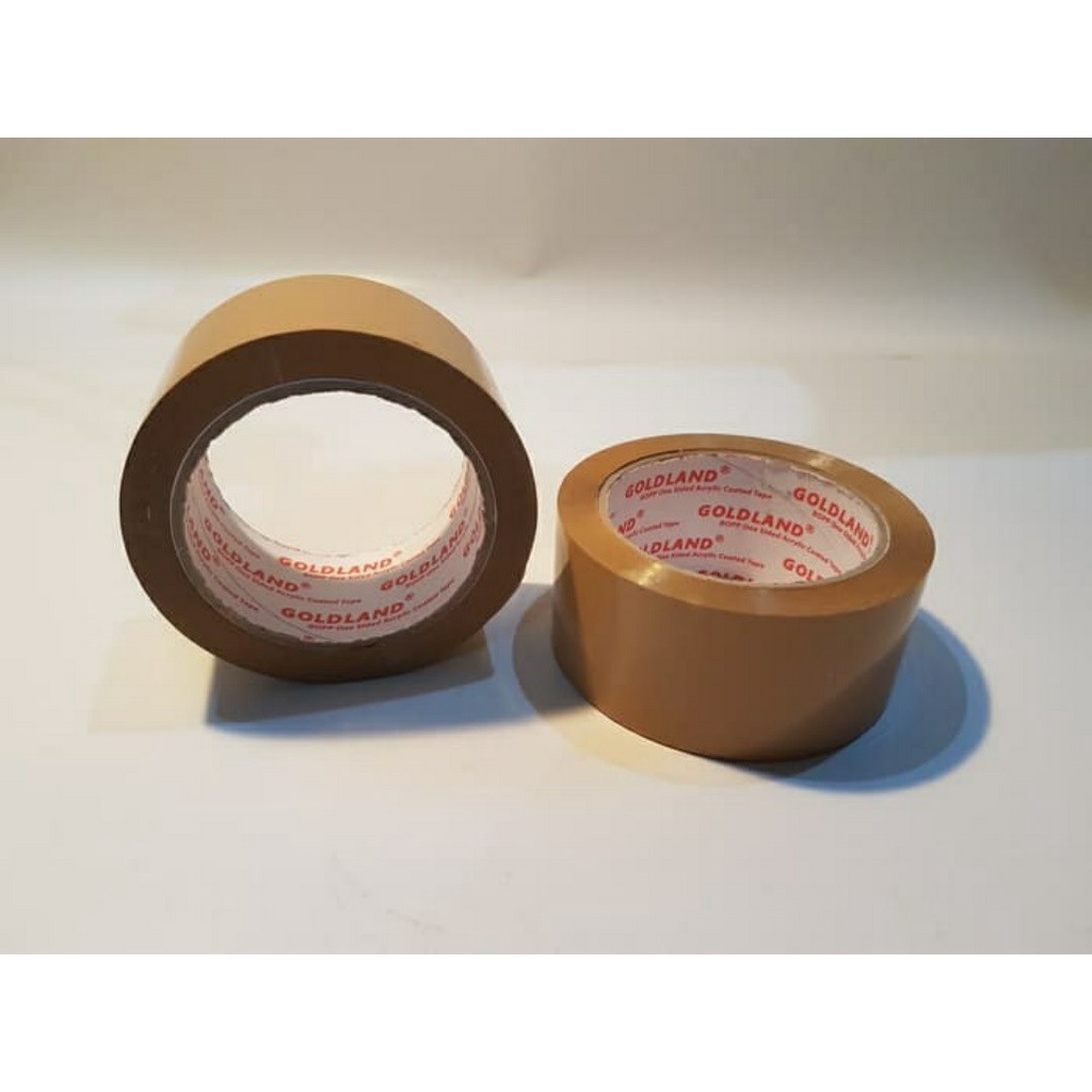 LAKBAN COKLAT GOLDLAND 45MM 100 YARD - LAKBAN 2 INCH GOLD LAND