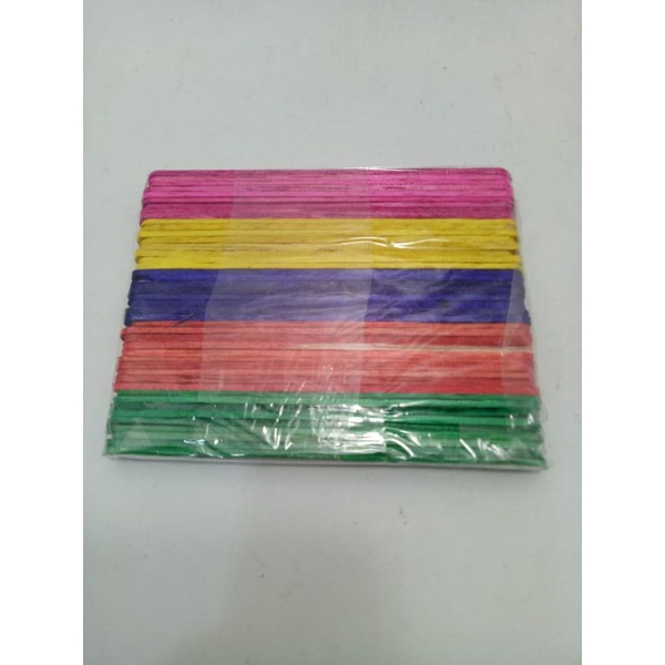 Stick Es Cream/stik kayu es cream warna per pack 50pc
