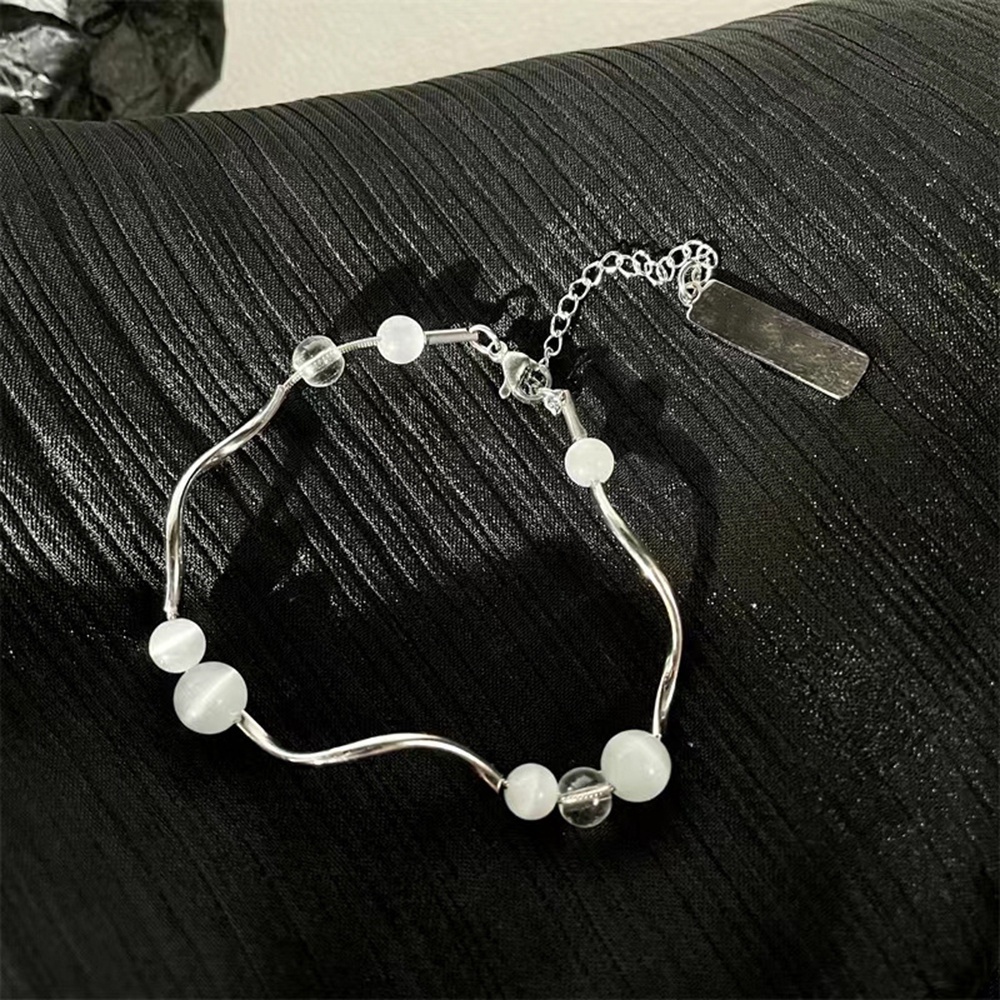 1pcs Gelang Manik-Manik Opal Tassle Elegan Untuk Wanita Gadis Tidak Teratur Perhiasan Aksesoris Hadiah