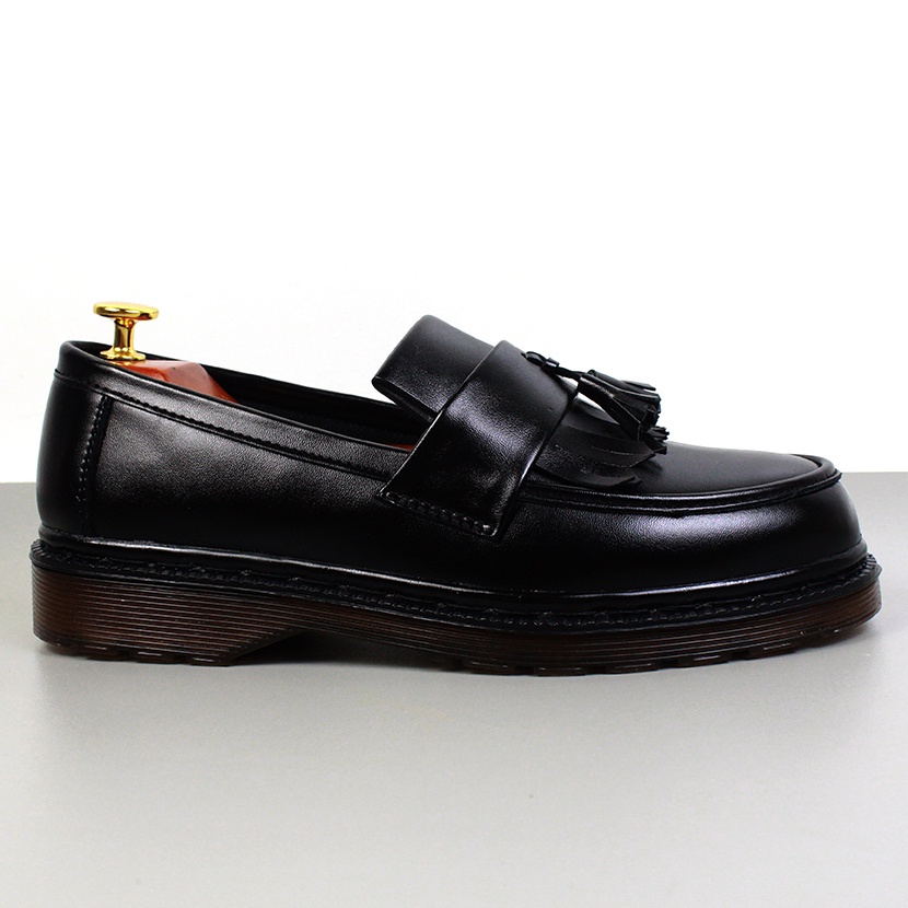 38-44 WARGI GLORY -  Sepatu Loafer Hitam Original Sepatu Tassel Formal Pria Wanita