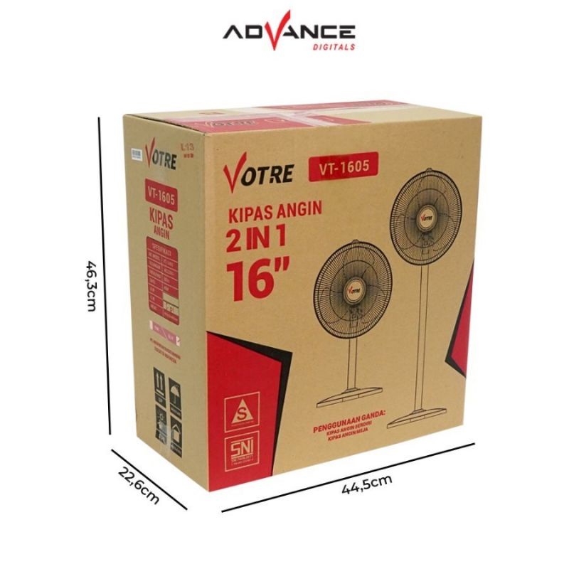 Stand Fan / Kipas Angin Berdiri Votre VT-1605 16&quot;