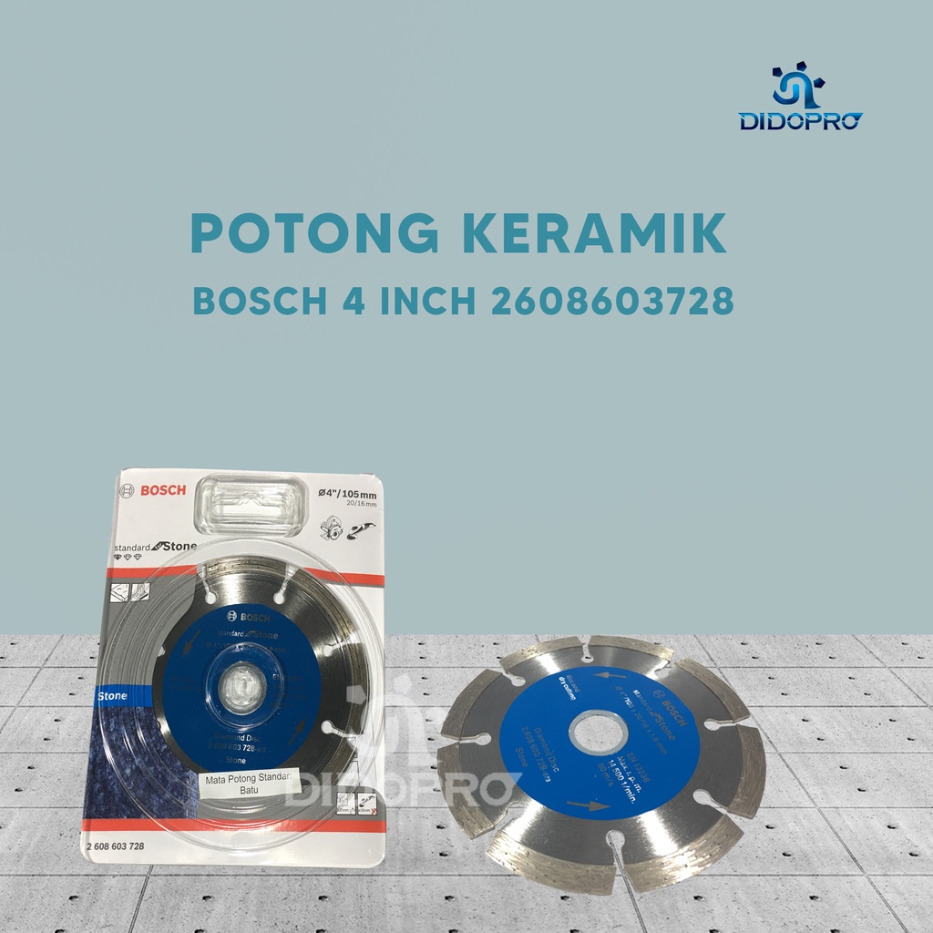 Mata Pisau potong keramik granit kering basah bosch diamond wheel 4”