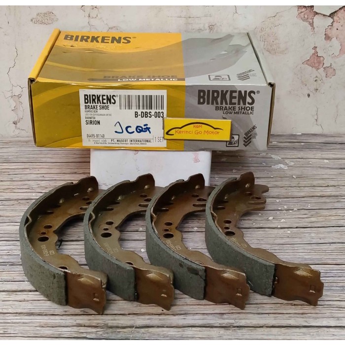 BRAKE SHOE KAMPAS REM BELAKANG SIRION 2007-ON BIRKENS DBS-003