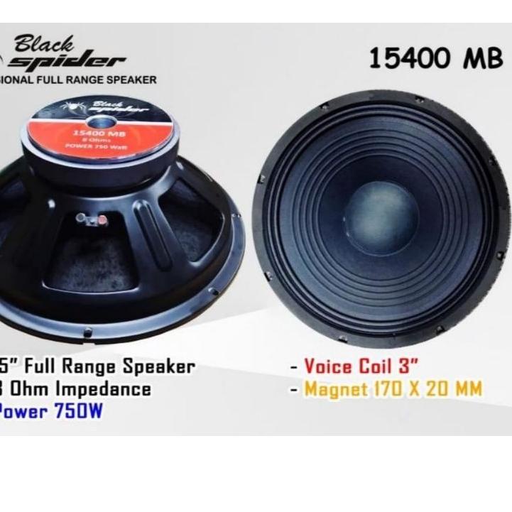 Terlaku Speaker Black Spider 15 Inch 15400MB BS 15 15400 MB Black Spider ORI DFY