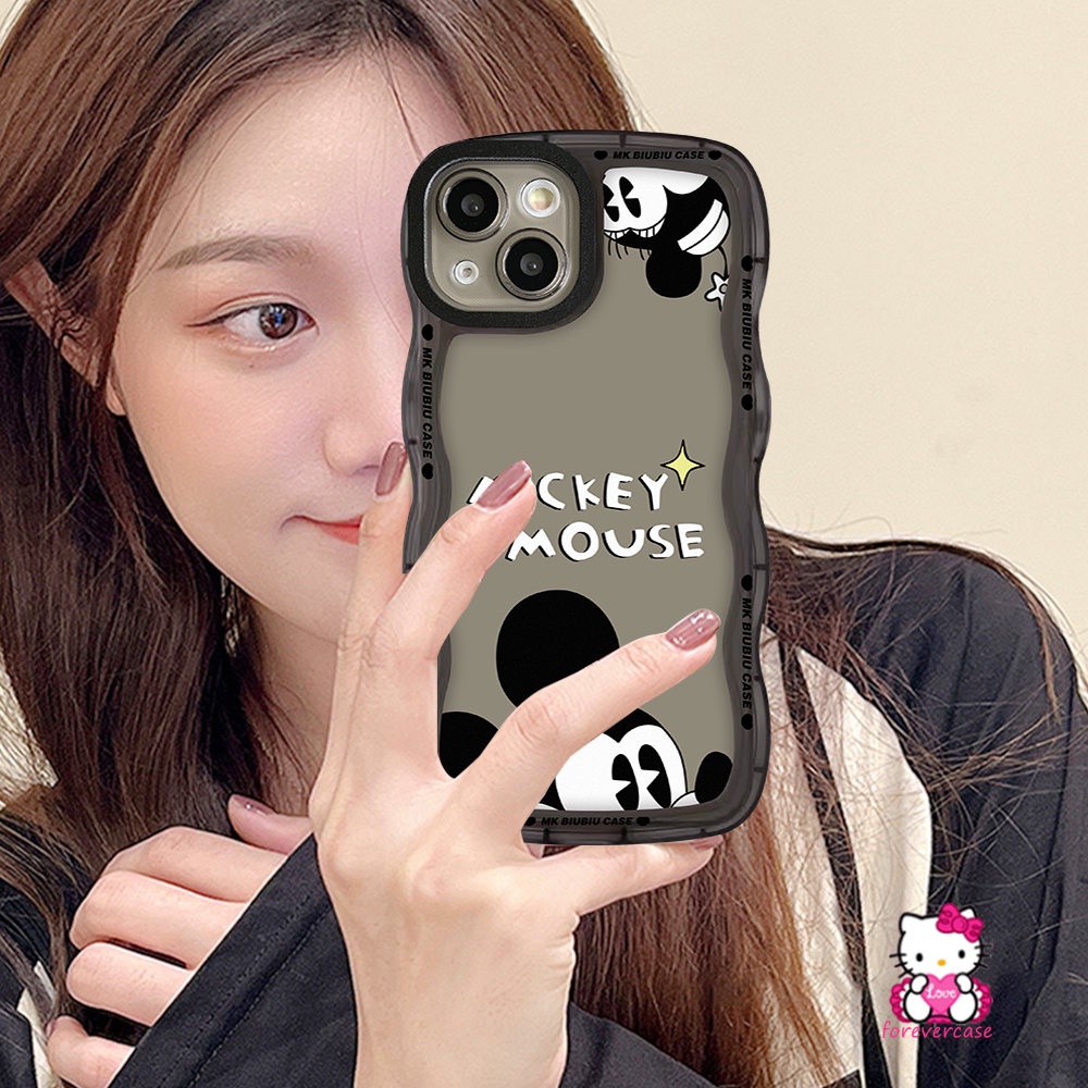 Casing Couple Lucu Samsung A04s A23 A32 A12 A13 A04 A50 A03s A52 A53 A50s A22 A52s A04E A21s A02s A31 A30s A33 A20 A11 A51 M32 Wavy Edge Kartun Disney Mickey Mouse Soft Cover