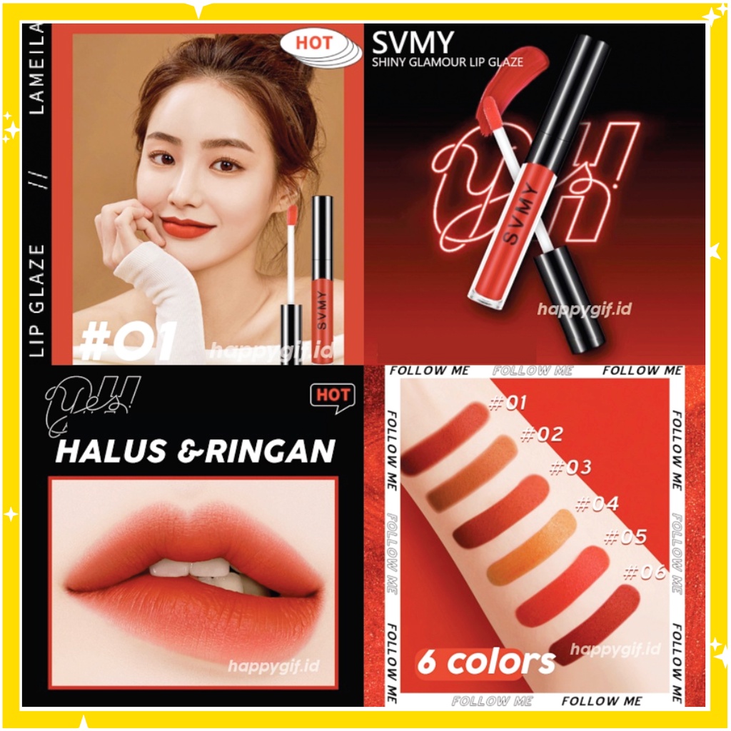 SVMY Lip Glaze Matte Halus Ringan Lipstick Lipstik LA185 1063