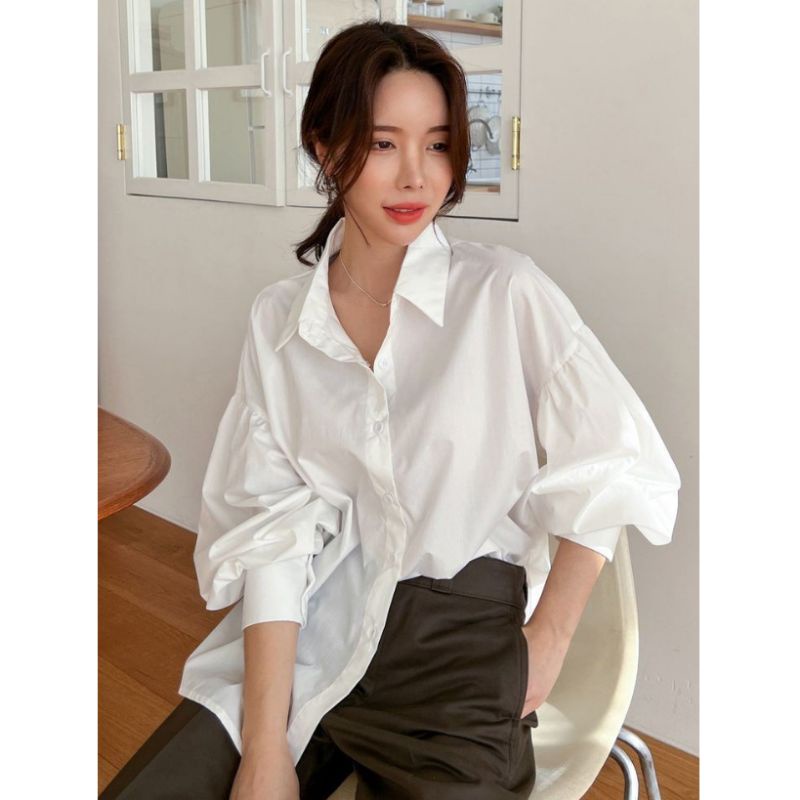 Kemeja wanita putih | Kemeja oversize | Oversized shirt