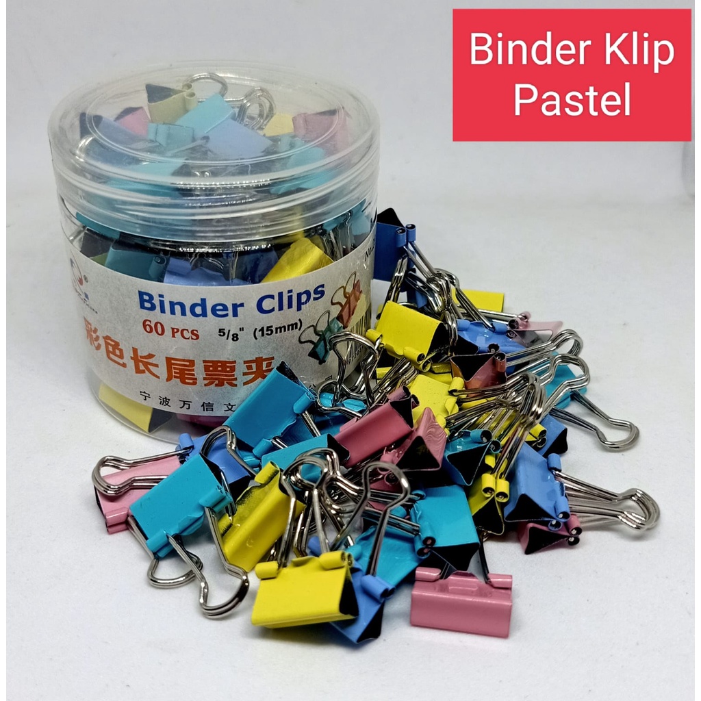 ~ PIYOSHI08 ~ Binder Paper Clips Klip Penjepit Kertas Motif &amp; Polos Murah AF239