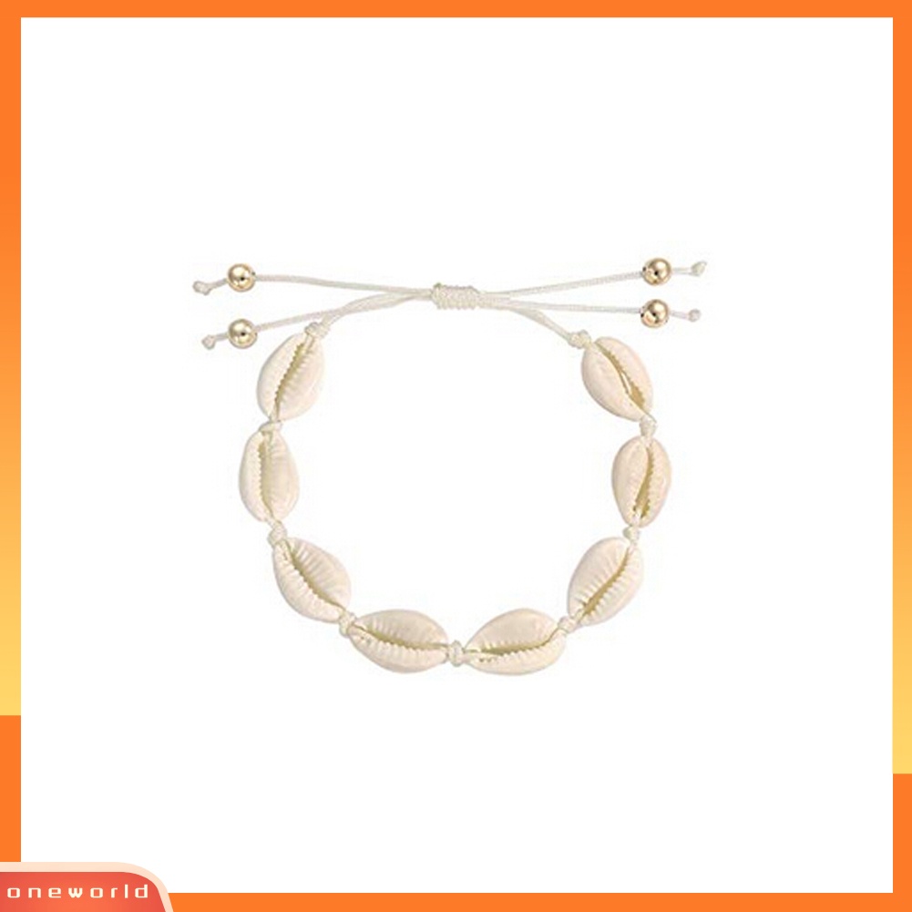 [WONE] Wanita Kerang Choker Adjustable Kalung Liontin Kerah Gelang Kaki Perhiasan