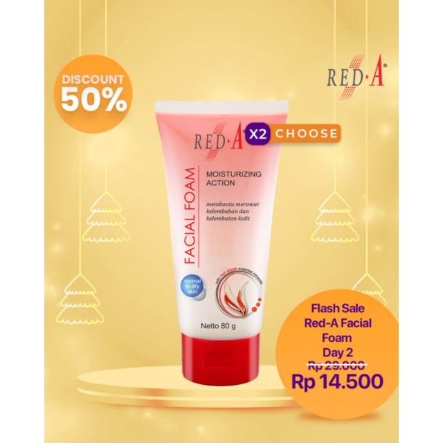 Paket  2 Red-A Facial Foam 80g