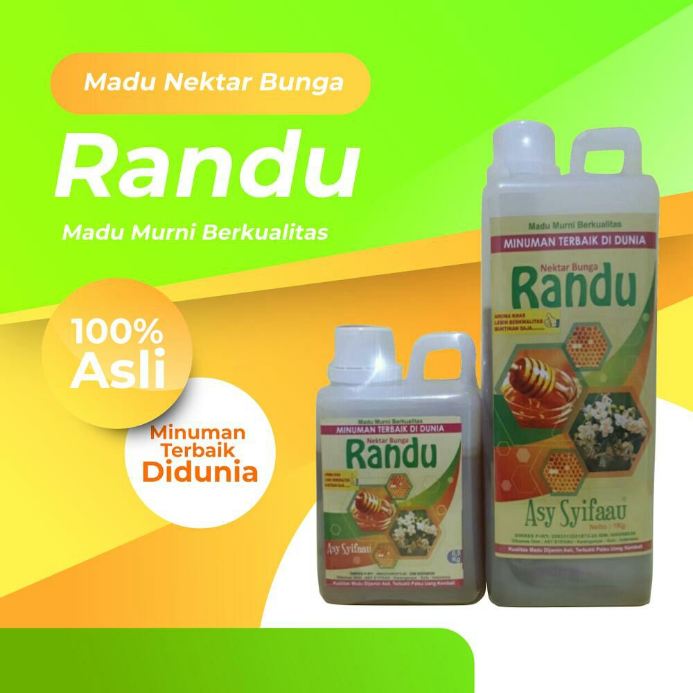

Madu Randu Asy - Syifaa'u 1000 gr 1 kg Madu Hutan Murni 100% Nektar Asli Tanpa Campuran