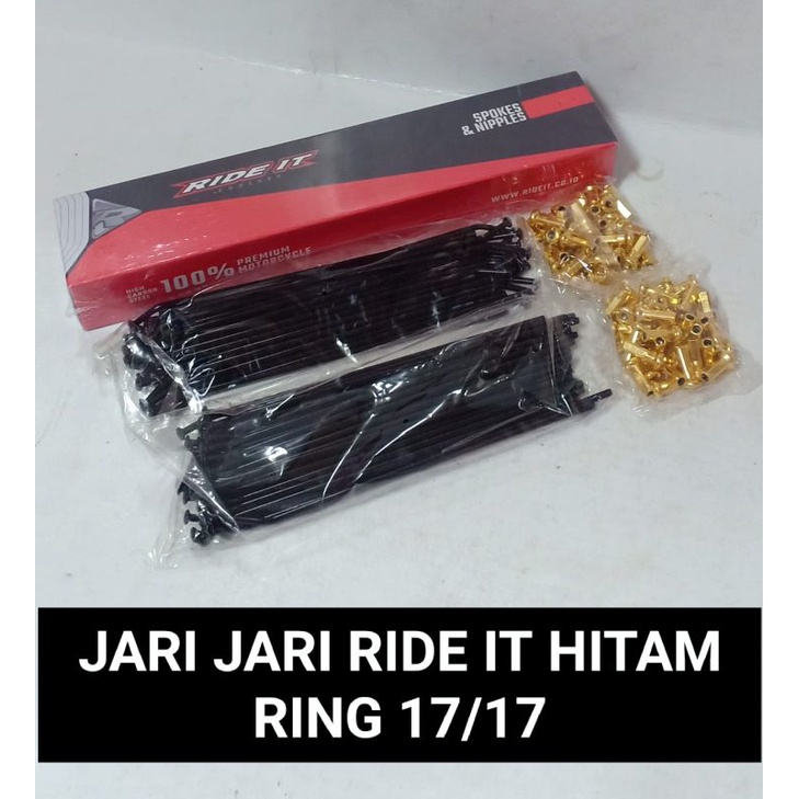 JARI JARI RIDE IT HITAM KLX RING 17/17 SUPERMOTO RUJI KLX RING 17/17 ORIGINAL RIDE IT