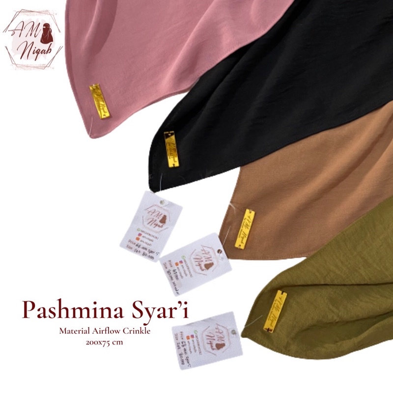 Pashmina Syar’i Airflow Crinkle