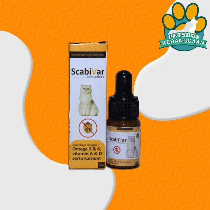 Obat Kucing Scabivar Cat 10ml Sirup Cair Untuk Scabies Minum 10 ml