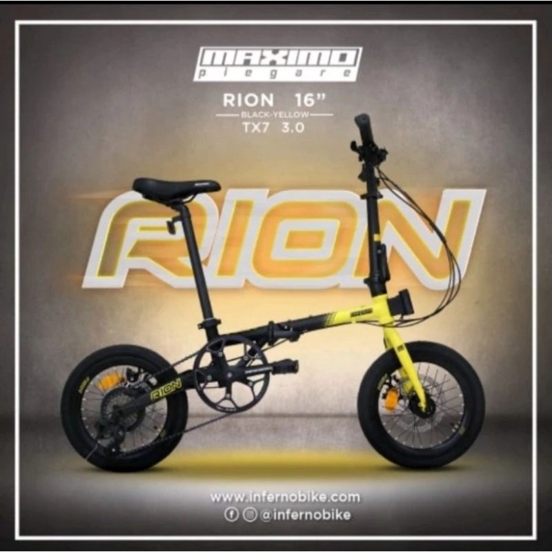 Sepeda Lipat 16 Family Maximo Piegare RION TX7 TX 7 3.0 3 Original