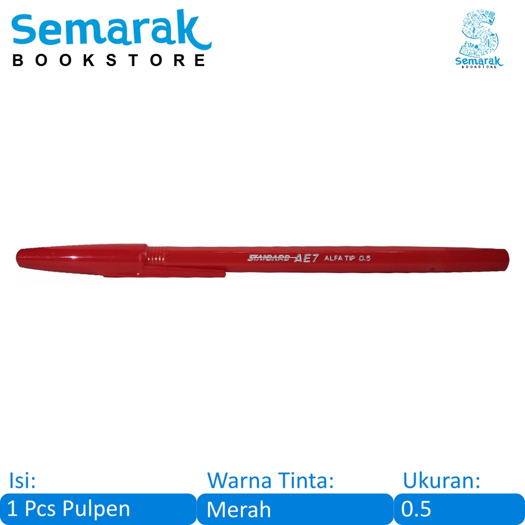 

Standard AE7 Pulpen Alfa Tip 0.5 - Merah