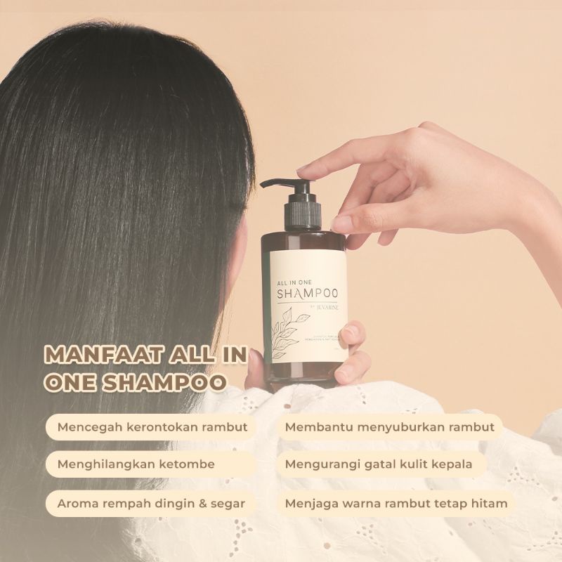 Shampo Jevarine All In One Shampoo Penumbuh Rambut Atasi Rontok Tipis Kebotakan Original 100%