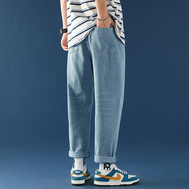 Celana Jeans Pria Celana Denim Celana Cowok Versi Korea Dari Kaki Yang Ramping K107A