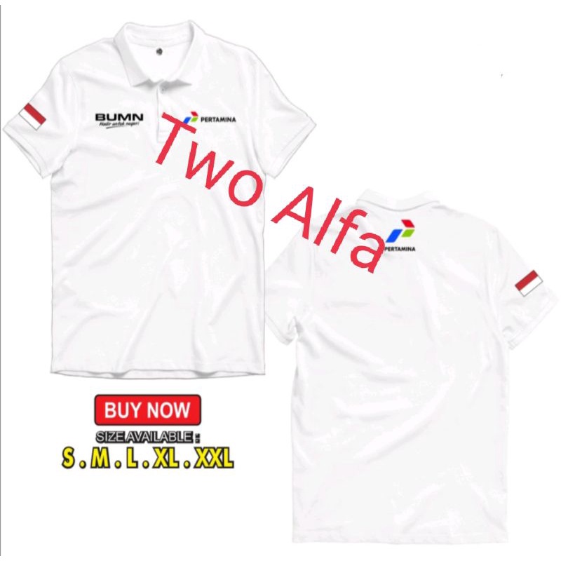 KAOS BUMN PERTAMINA POLO SHIRT PETMANINA SERAGAM PT PERTAMINA BORDIRAN.