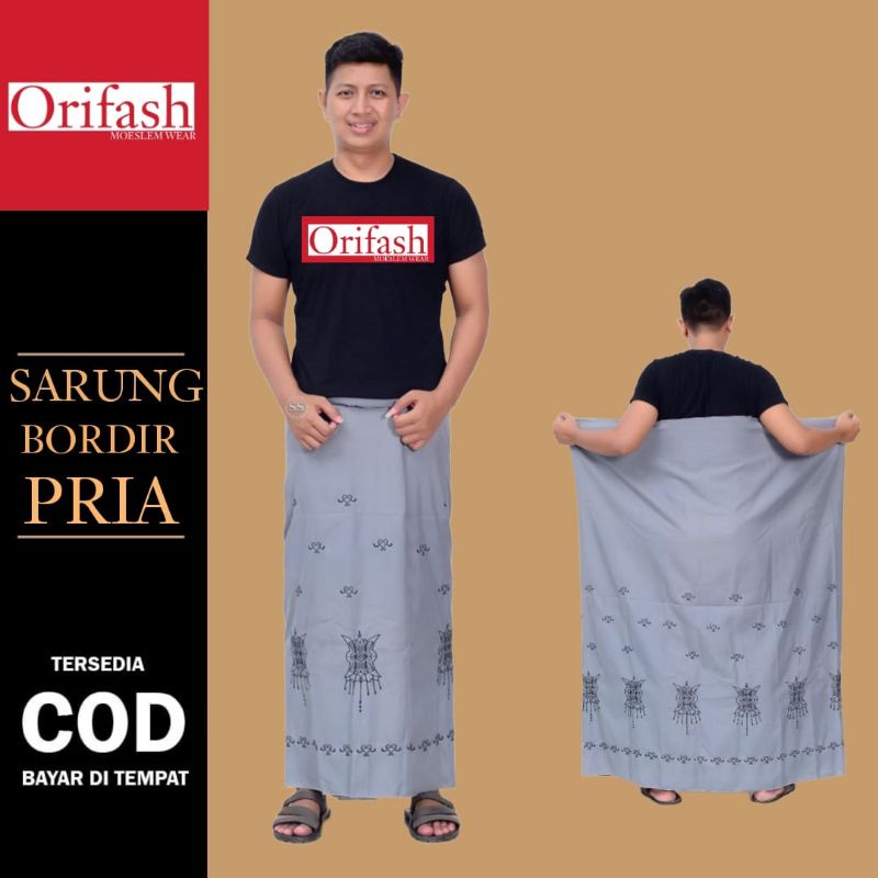 BAJU KOKO MUSLIM DEWASA LENGAN PENDEK BAJU KOKO PRIA BORDIR BAHAN KATUN HALUS DAN ADEM