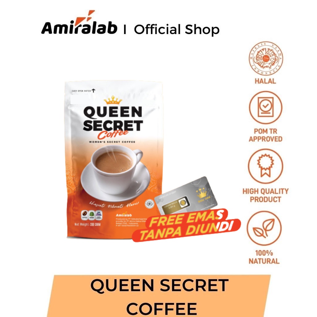 

AMIRALAB Queen Secret Coffee Minuman Kopi Herbal Solusi Membantu Kesehatan Wanita 100 Gr