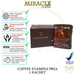 Kopi Miracel Gold Original Kopi BANTENG Miracle Box / Pack isi 12 Sachet Kopi Kuat dan Strong MR.PI 