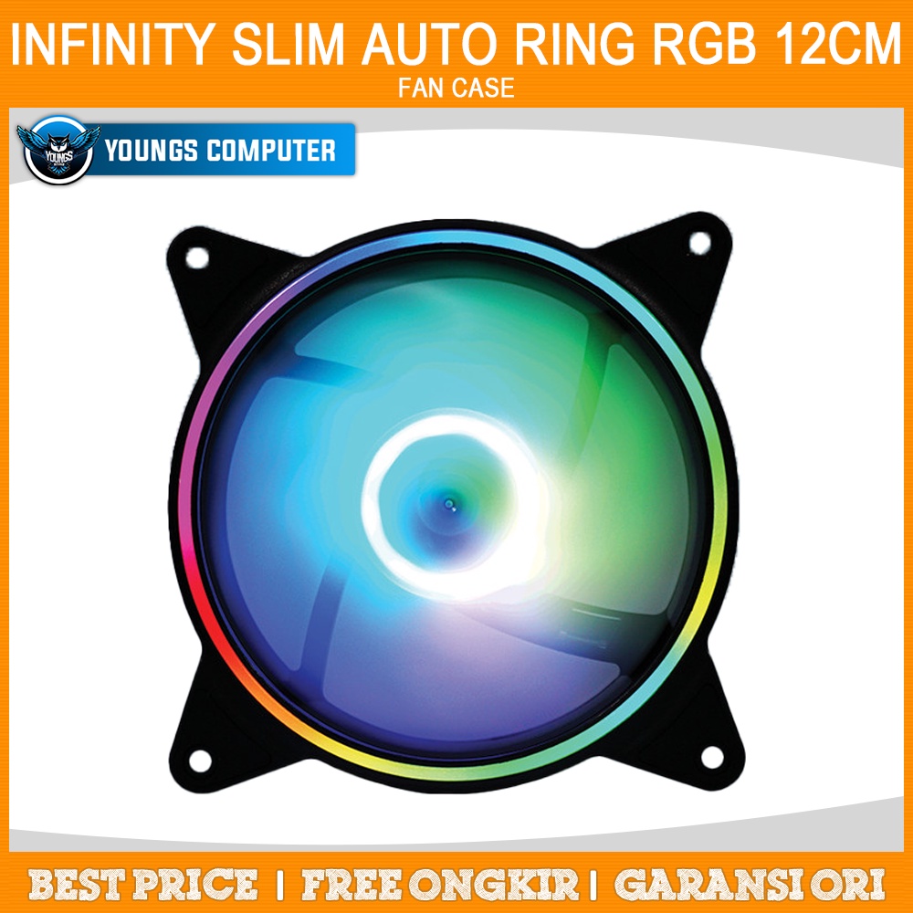 FAN CASE INFINITY SLIM AUTO RING RGB 12CM (MOLEX) AUTORGB