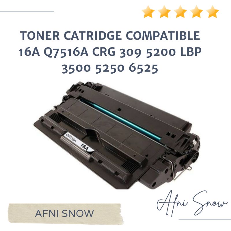 Toner Catridge Compatible 16A Q7516A CRG 309 LBP 3500 5250 6525