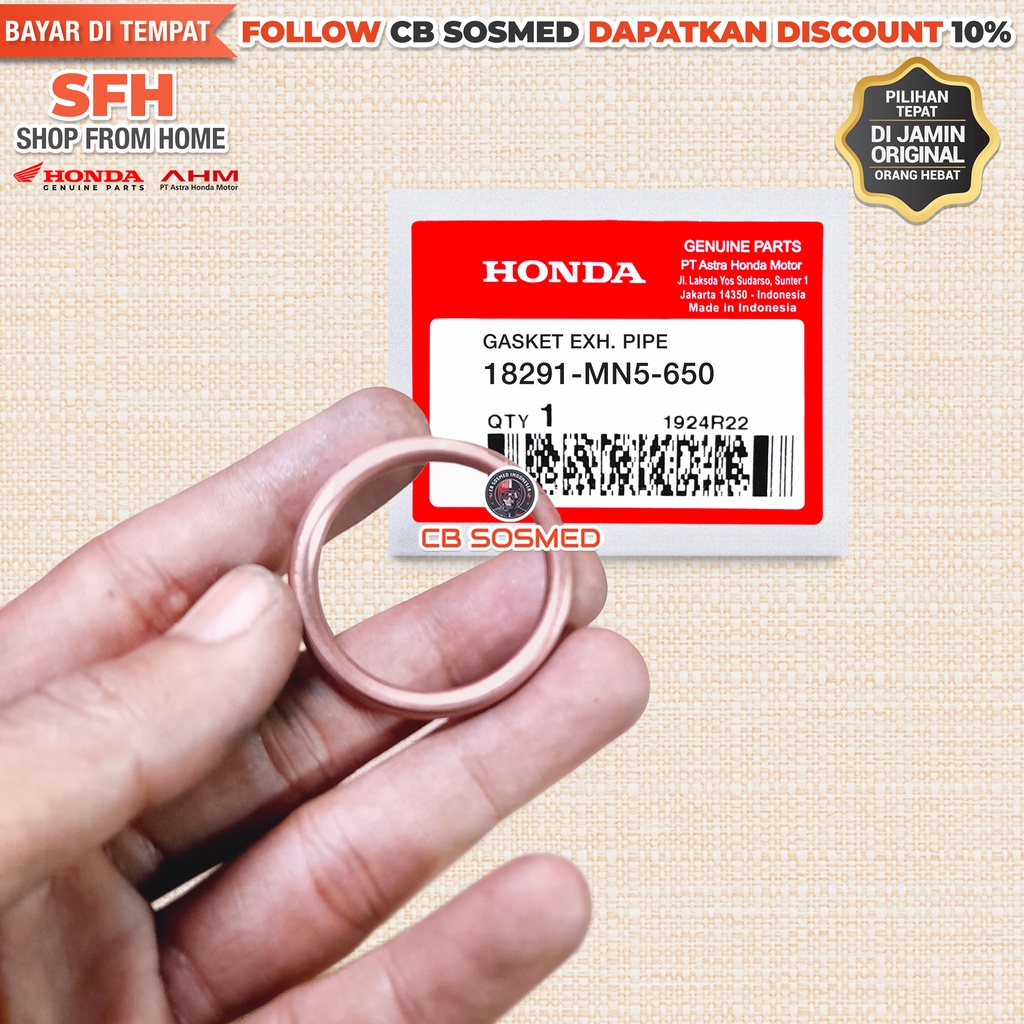 Packing Knalpot  VERZA 150 Gasket Knalpot CB150 VERZA Paking Knalpot VERSA Original Honda Asli Ori H