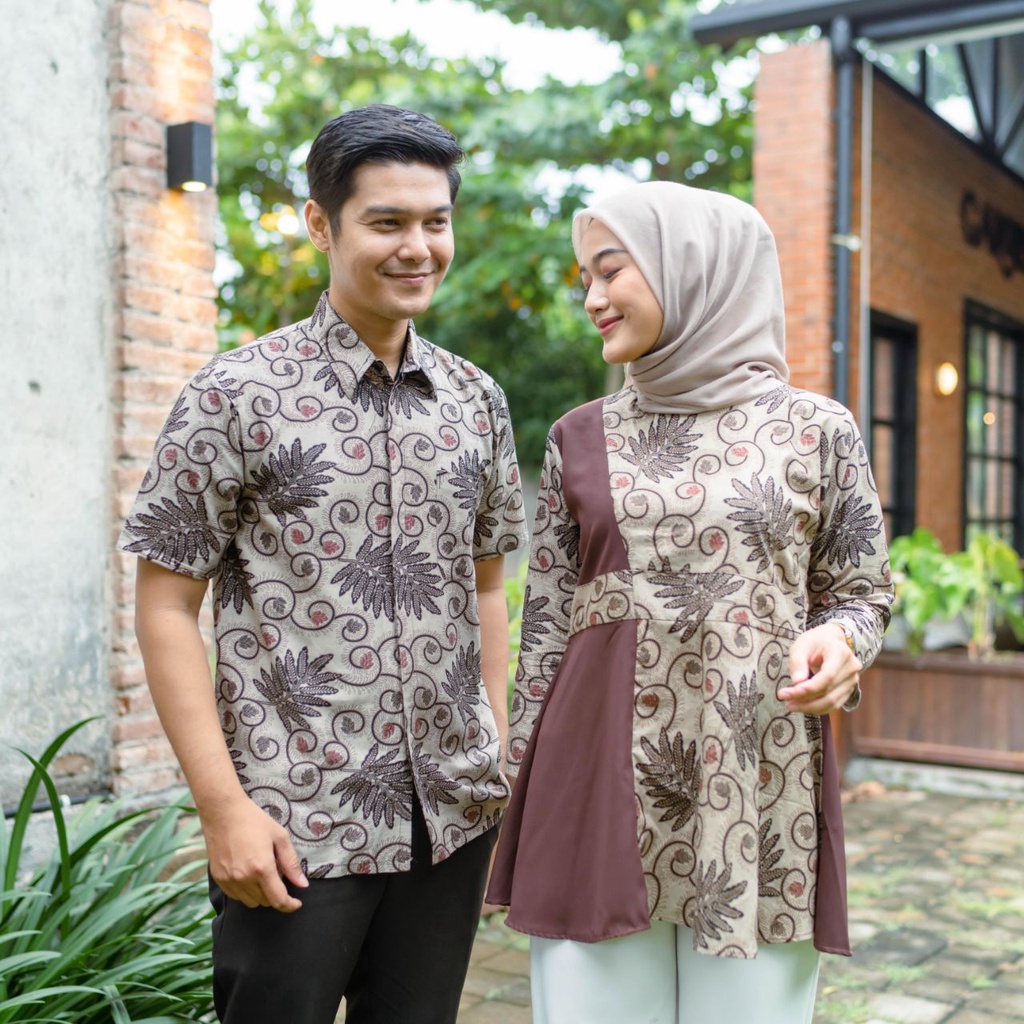 Batik Couple Modern M L XL XXL Jumbo Atasan Batik Kerja Wanita Kantor Blouse Batik Baju Batik Wanita Seragam Batik Modern