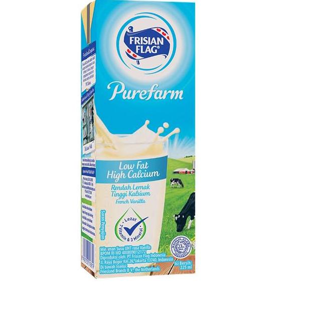 

Frisian Flag Purefarm Low Flat Vanilla 2 x 225 ml