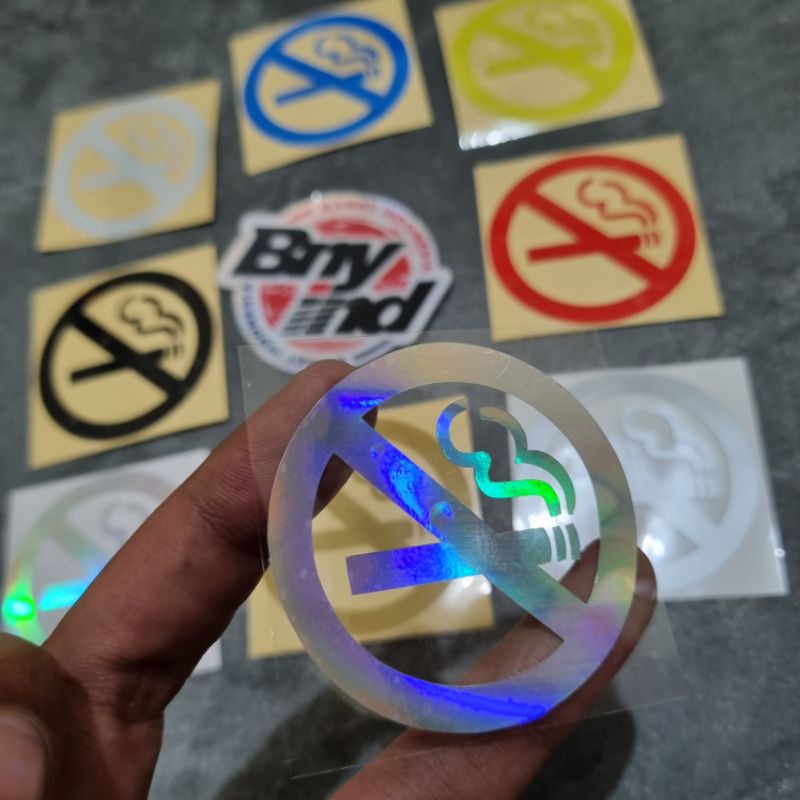 STICKER DILARANG MEROKOK stiker NO SMOKING cutting