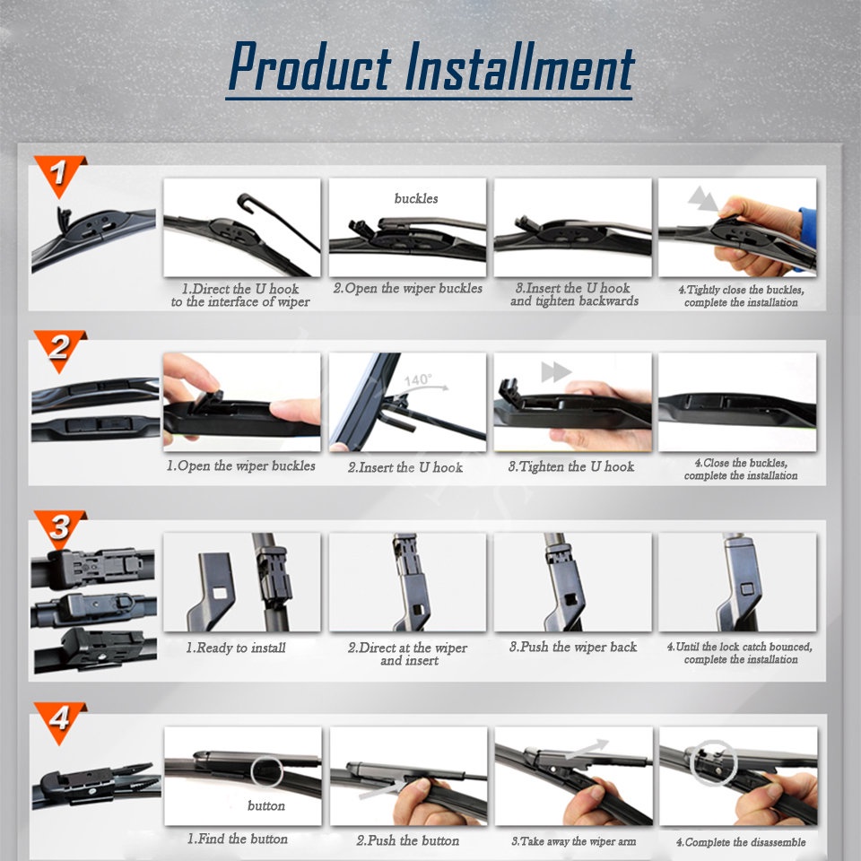 1 Set Karet Wiper Depan Mobil Mercedes Benz W213 W212 W211 E Class