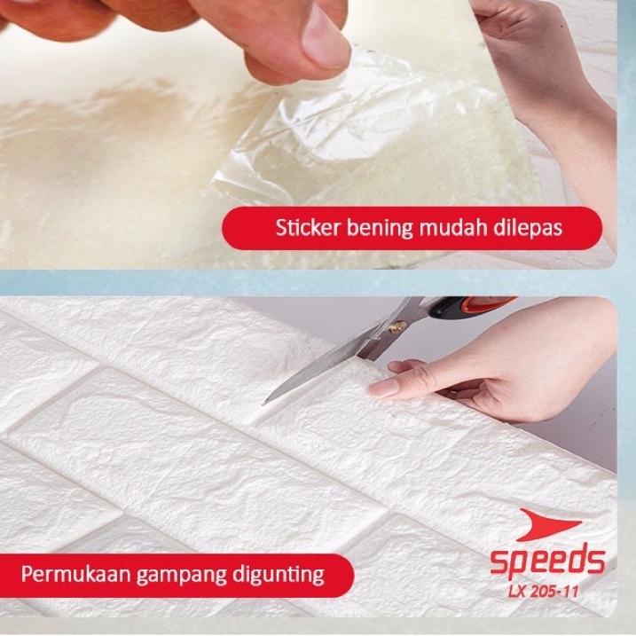 (COD )NEW_PRODUCT Wallpaper Dinding Roll Wallpaper 3D Wallpaper Dinding batu bata 205-1