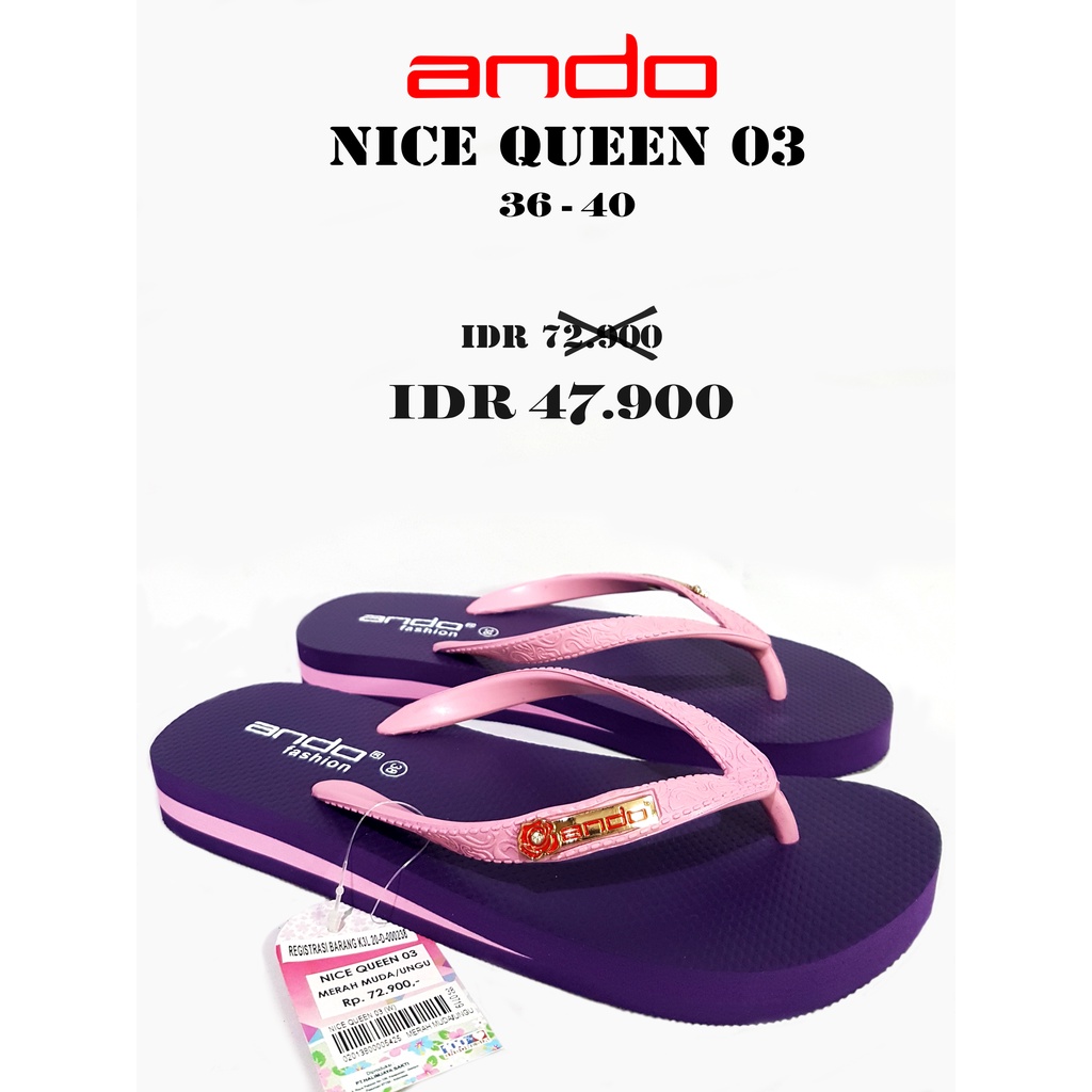 Sandal Wedges Ando - Nice Queen 03 - Sandal Wedges Wanita - Size 36-40