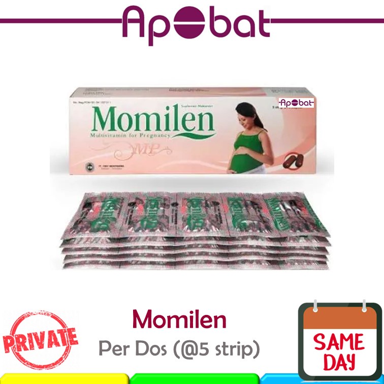 - ApObat - Momilen MP DUS 50 Kapsul Multivitamin for Pregnancy Pregnant Vitamin Ibu Hamil Asam Folat