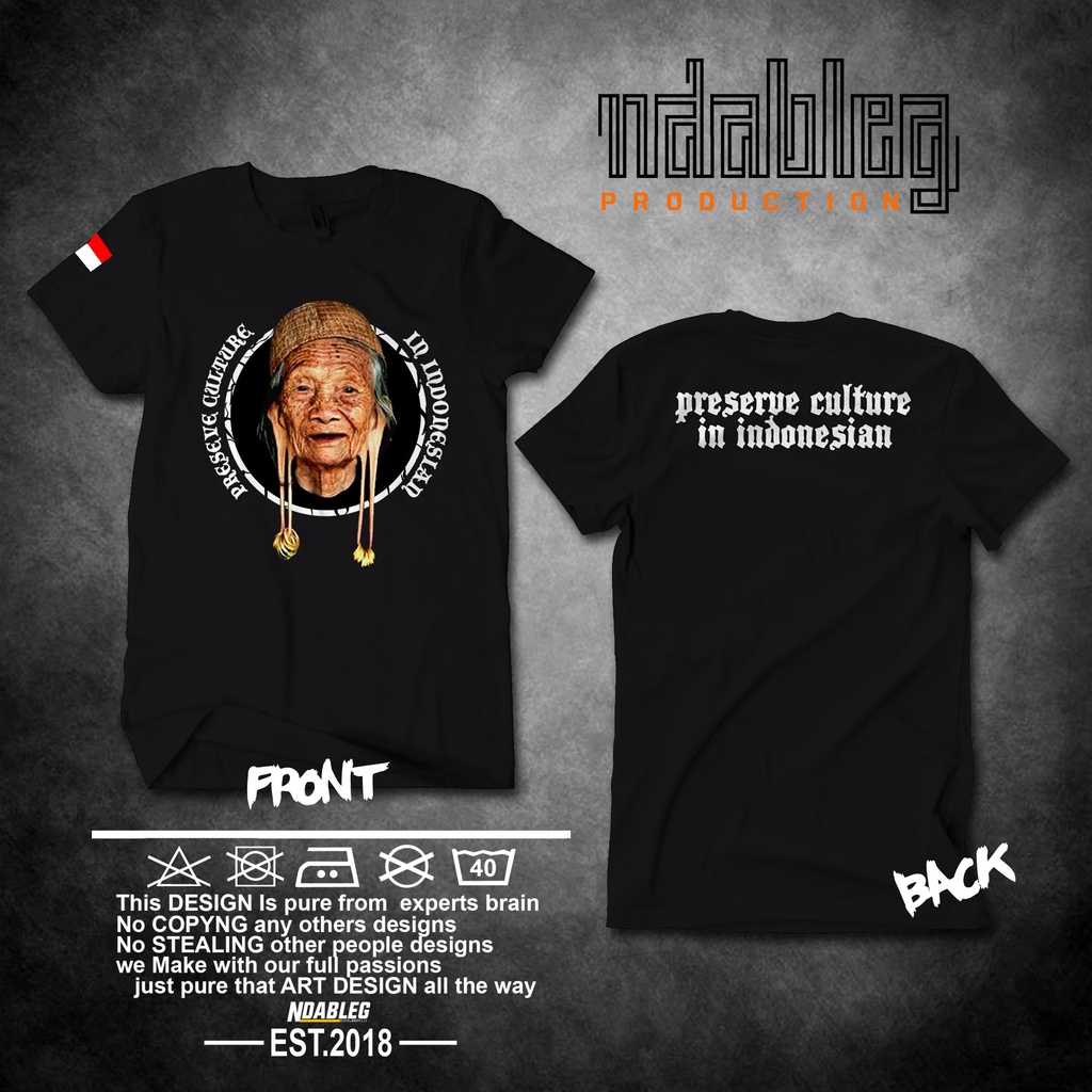 kaos dayak telinga panjang suku dayak