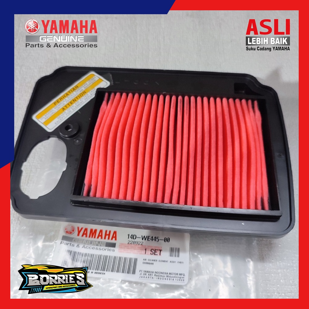 filter saringan udara mio soul fino karbu original yamaha 14D-WE445-00