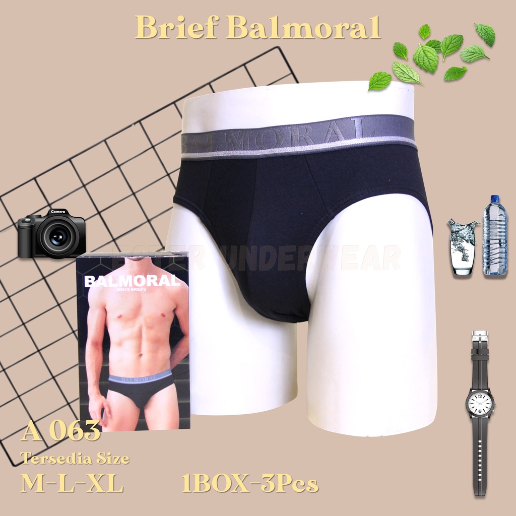 Celana Dalam Pria Brief Balmoral CD A 063 Isi 3Pcs