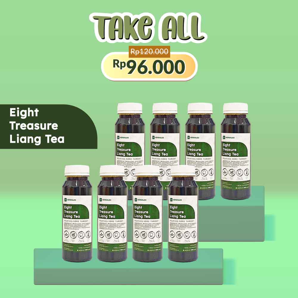 

Herbaleo Take All Eight Treasure Liang Teh 8 Pcs Liang Tea Meredakan Panas Dalam & Sakit Tenggorokan