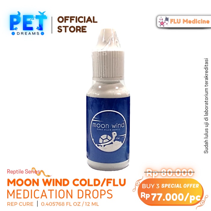 PROMO MOON WIND OBAT PILEK FLU PNEUMONIA REPTIL TORTO SULCATA PARDALIS