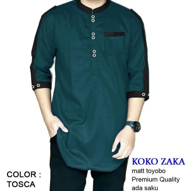 {WNO.21De22ˢ} BAJU MUSLIM PRIA KURTA ZAKA KOKO DEWASA