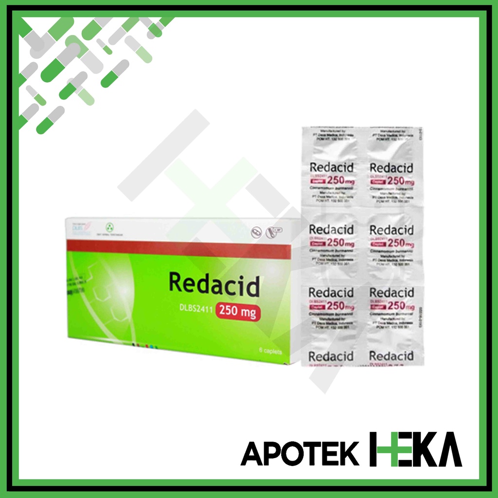 Redacid Kaplet Strip isi 6 Tablet - Obat Herbal Asam Lambung (SEMARANG)