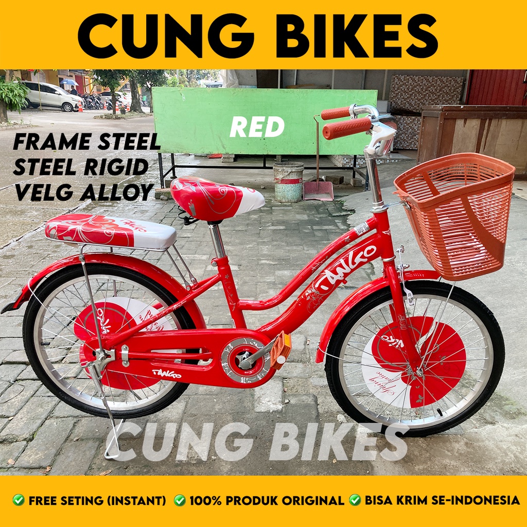 Sepeda city bike mini keranjang ukuran 20 24 26 inch Tango Urban Flower untuk anak dan dewasa