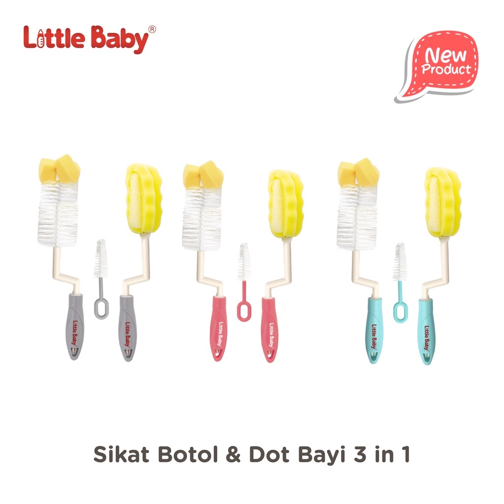 LITTLE BABY SIKAT BOTOL &amp; DOT BAYI 3 IN 1